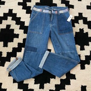 Pilcro High-Rise Patchwork Slim Boyfriend